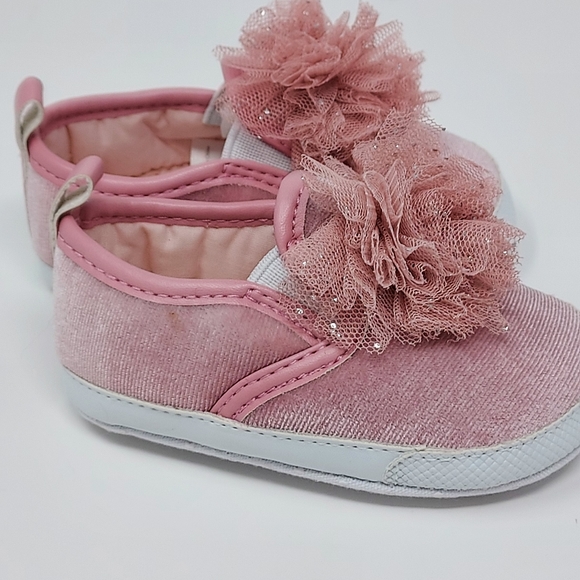Carter's Other - Carter's Dusty Pink Velvet 3-6mo Baby Girl Shoes